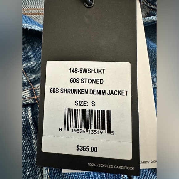 RE/DONE 60s Shrunken Denim Jacket, size small - Picture 7 of 11